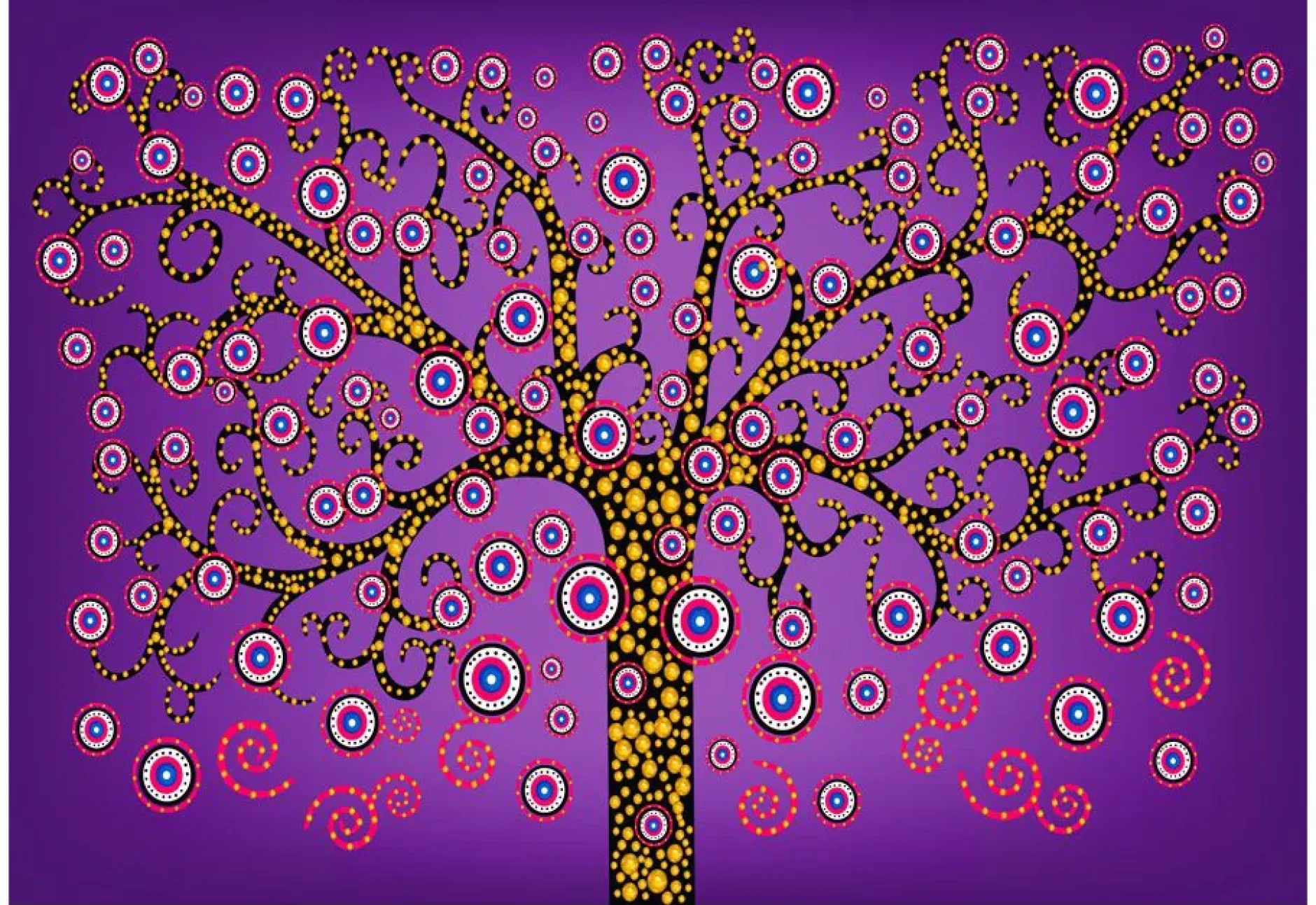 Tapete 'Magischer Baum'