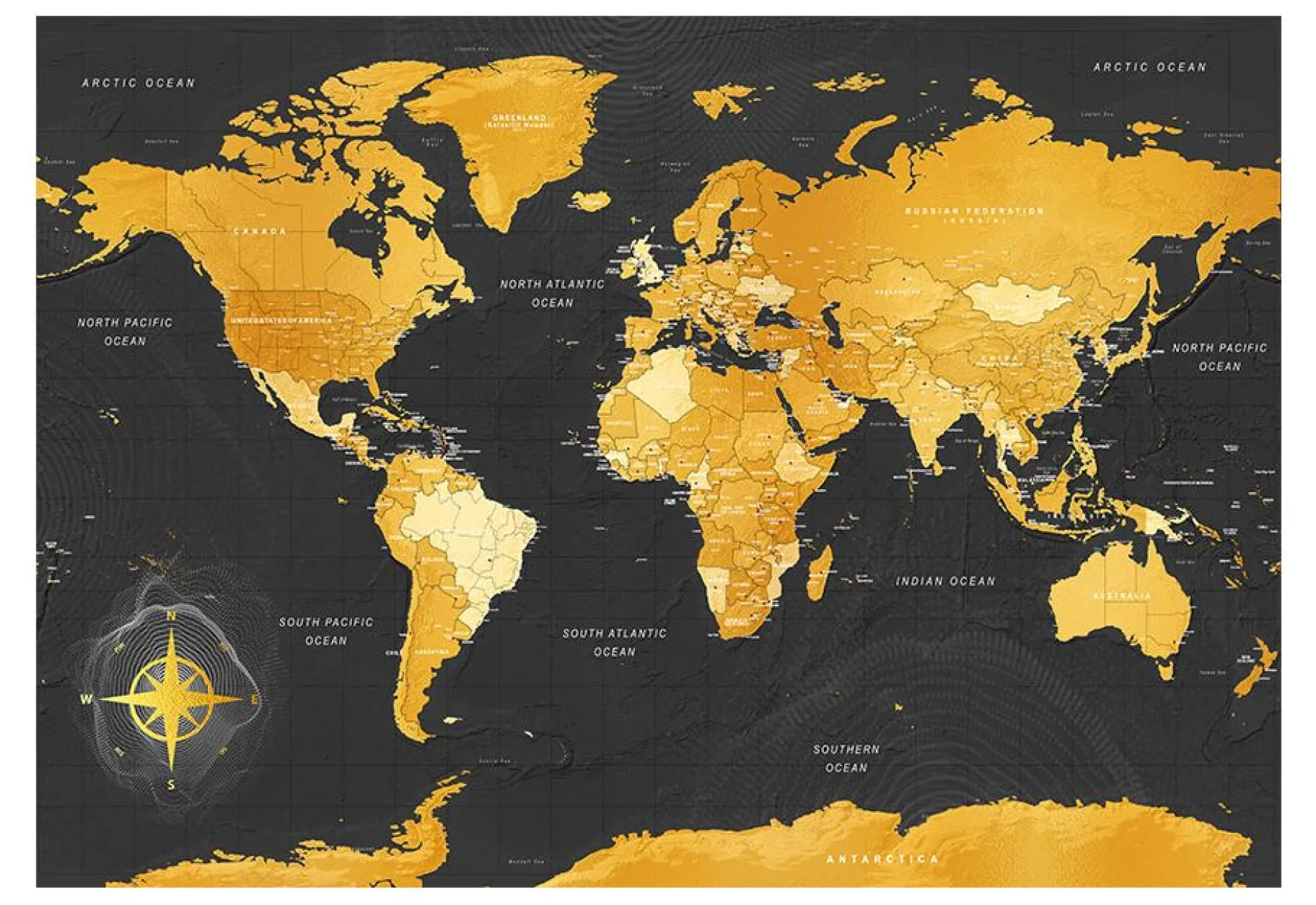Tapete 'Map: Golden World'
