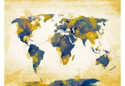 Tapete 'Map of the World - Sun and sky'
