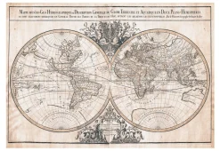 Tapete 'Mappe - Monde Geo - Hydrographique'