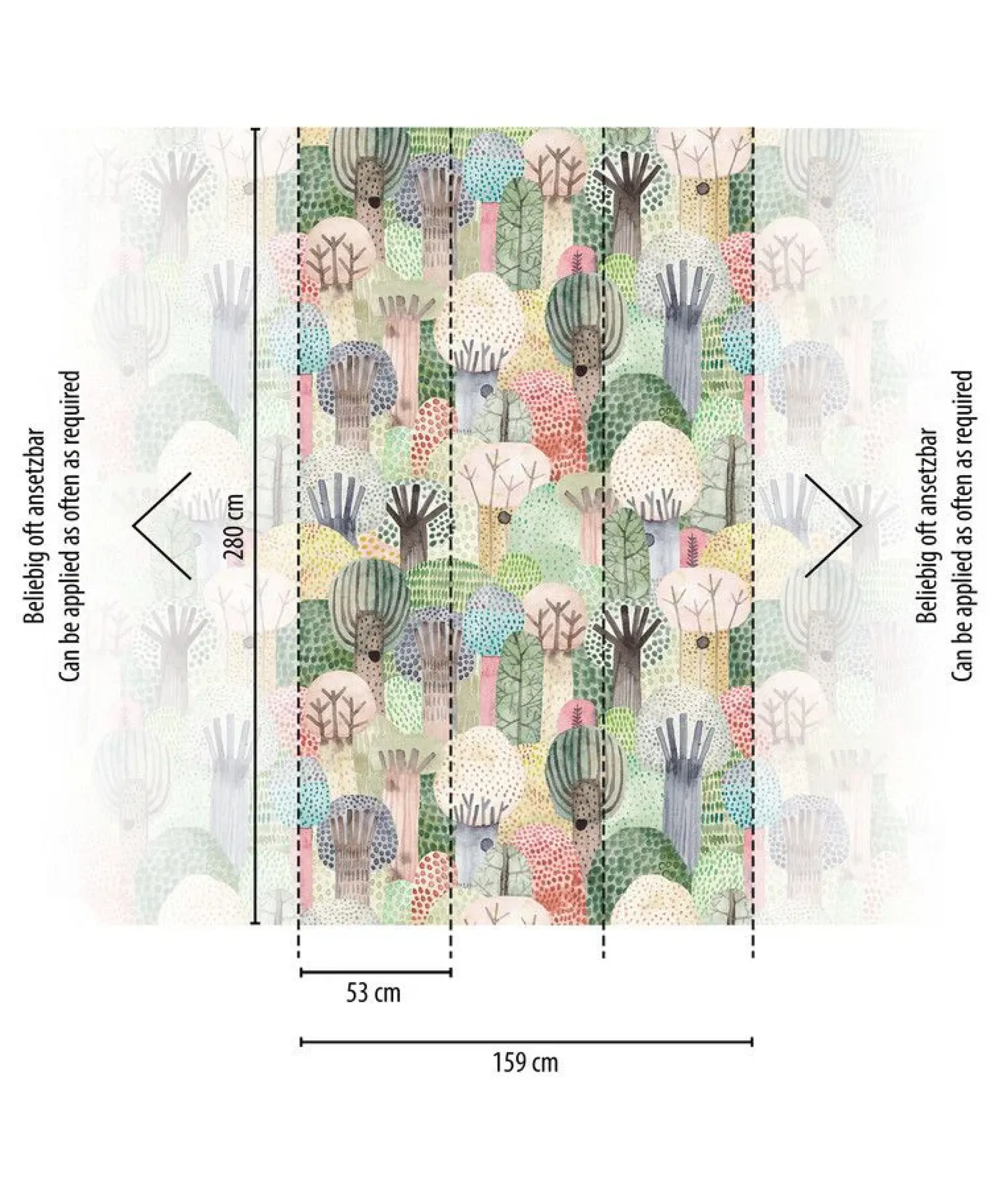 Tapete 'Modern Botanica' 159x280cm