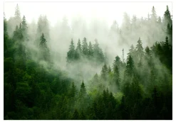 Tapete 'Mountain Forest (Green)'