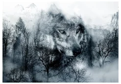 Tapete 'Mountain Predator (Black and White)'