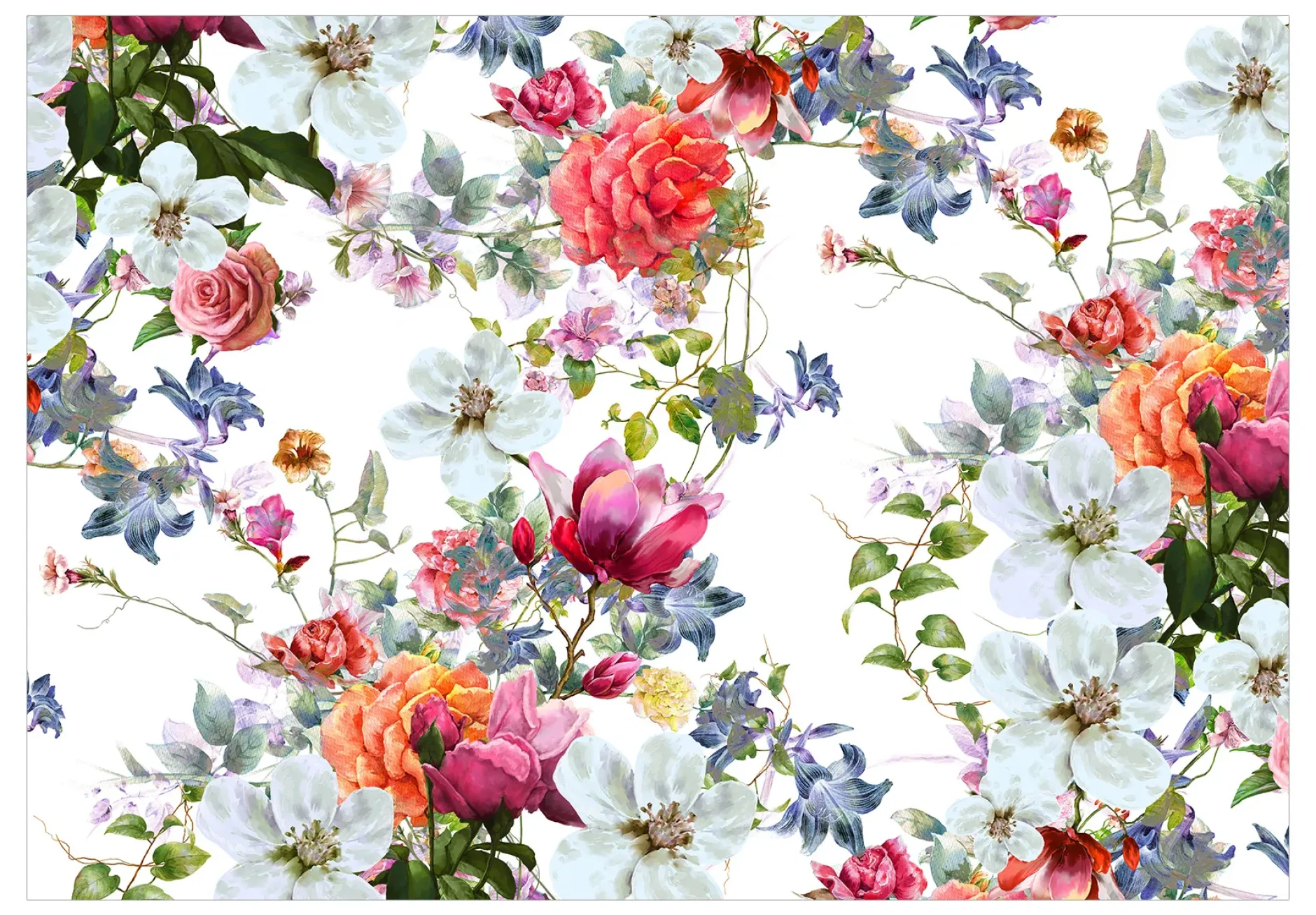 Tapete 'Multi - Colored Bouquets'