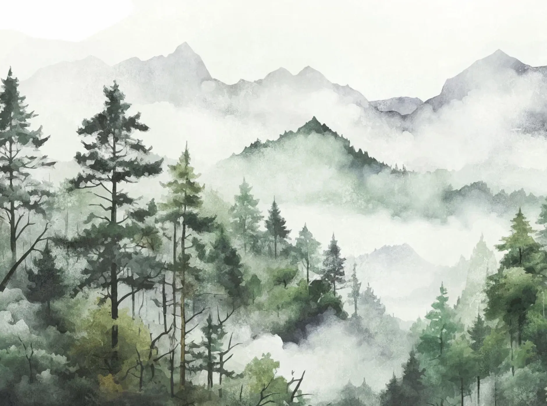 Tapete 'Mystic Fogscape' 371x280cm