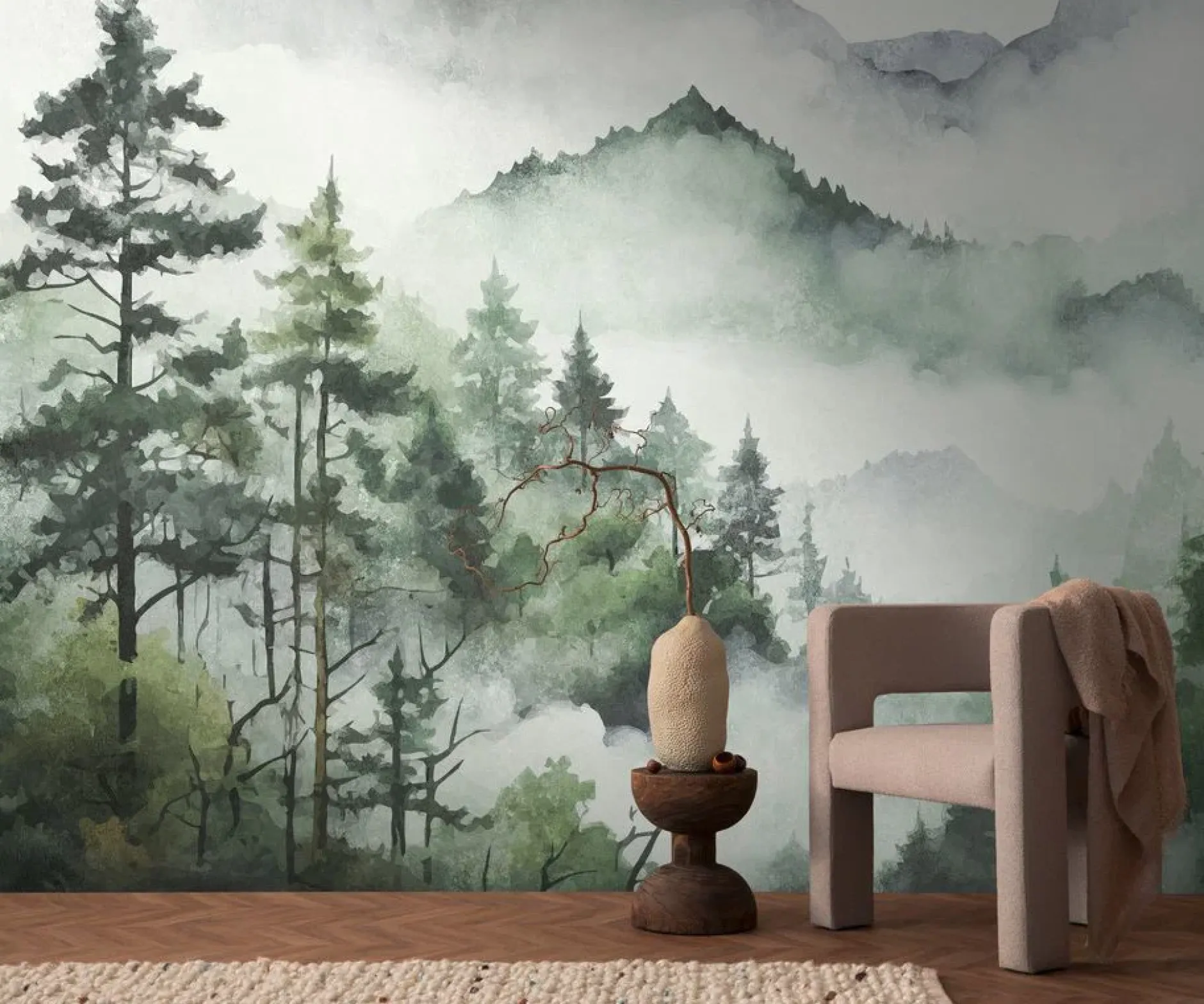 Tapete 'Mystic Fogscape' 371x280cm