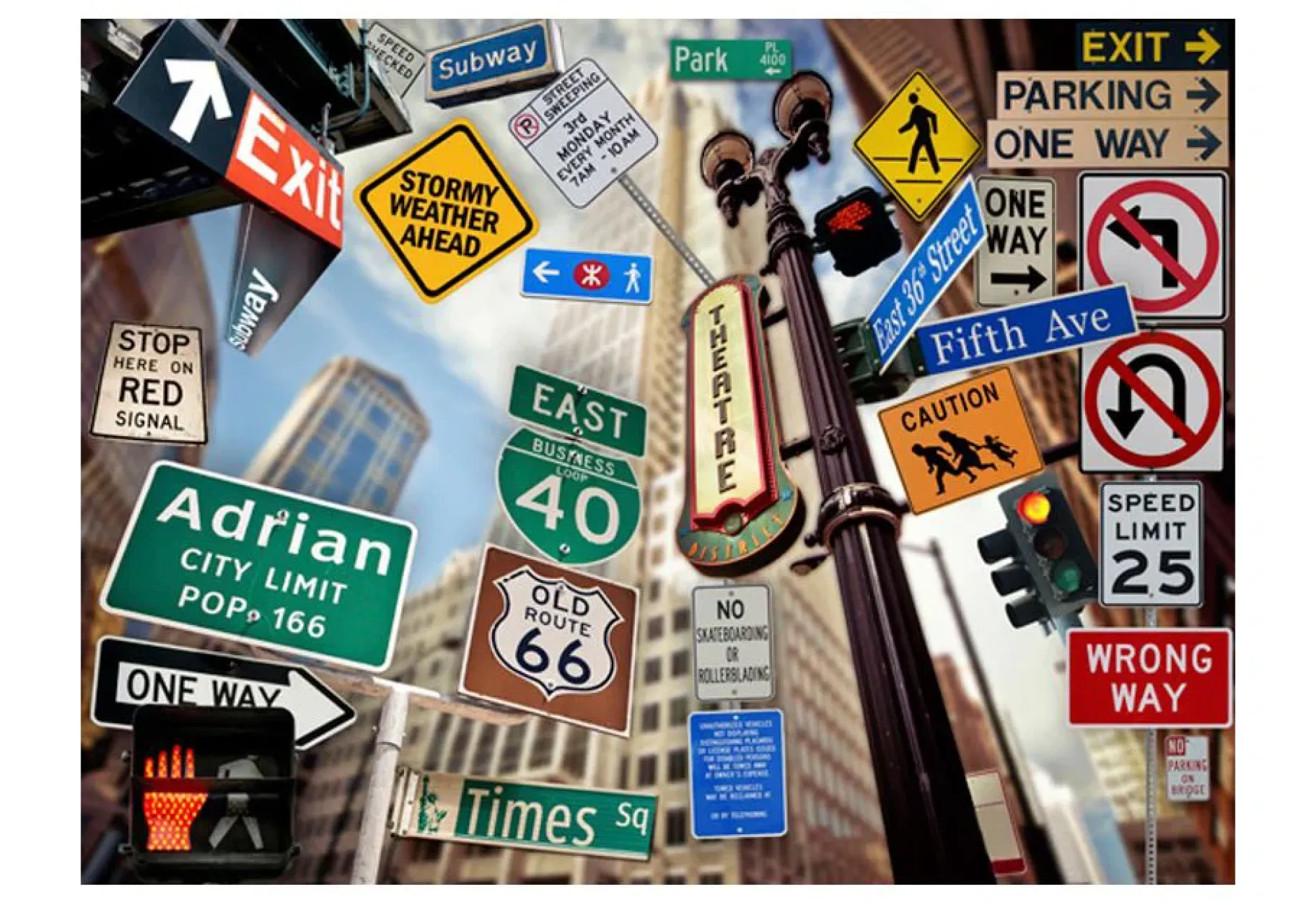 Tapete 'New York signposts'