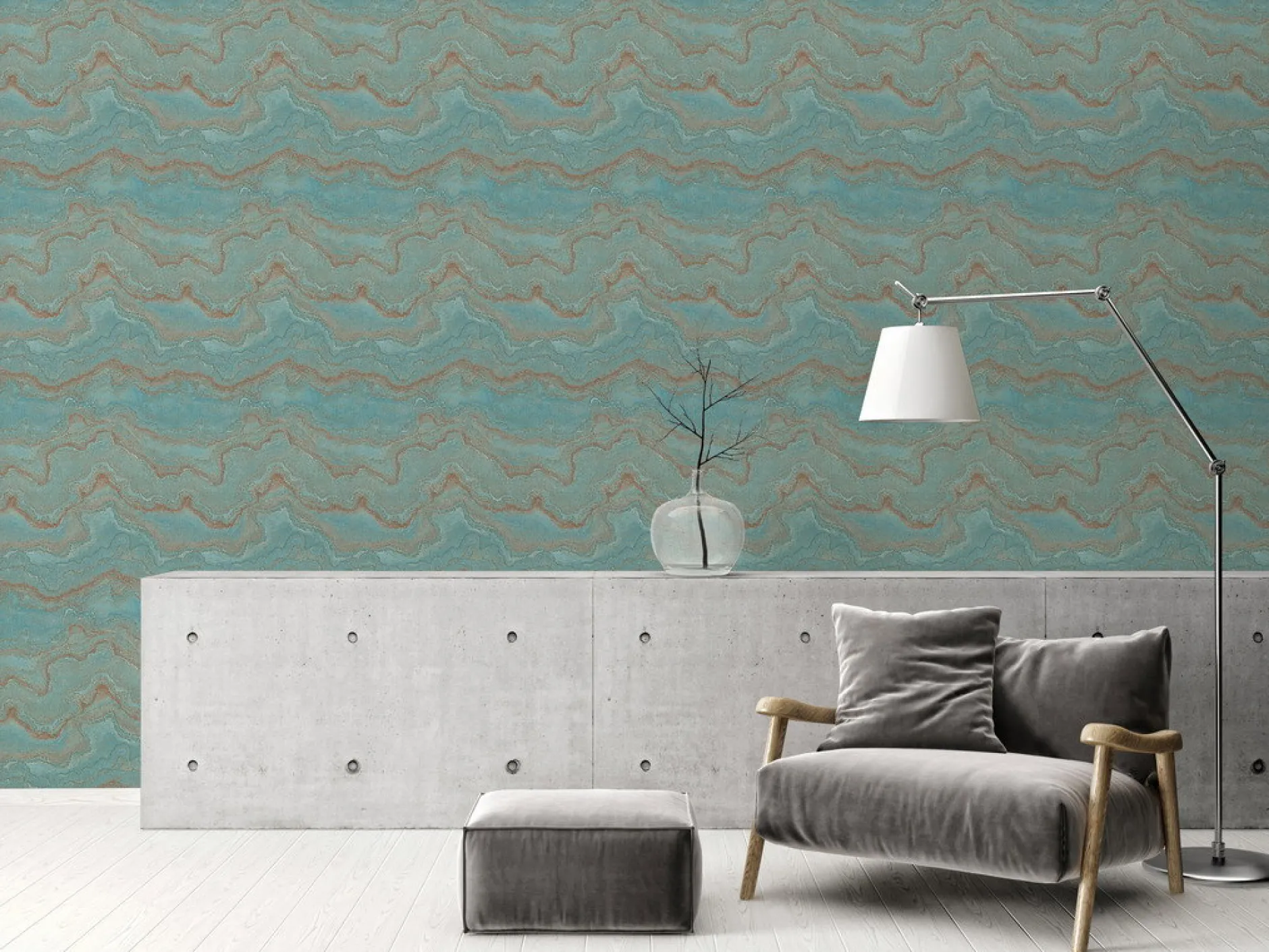Tapete 'Oceanic Waves' 53x1005cm