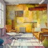 Tapete 'Orange Hue of Art Expression'
