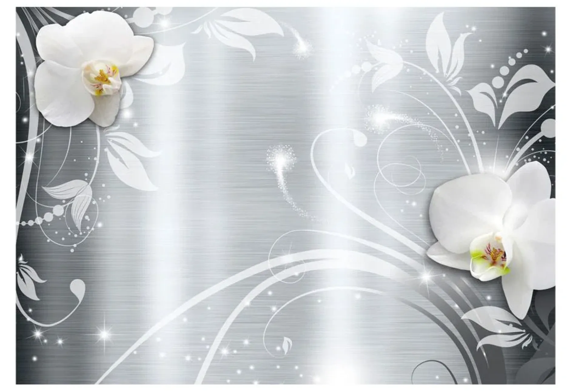 Tapete 'Orchids on steel'