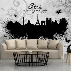 Tapete 'Paris is always a good idea - black and white'