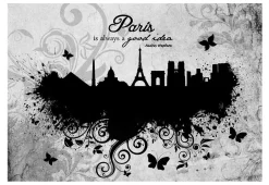 Tapete 'Paris is always a good idea - black and white'