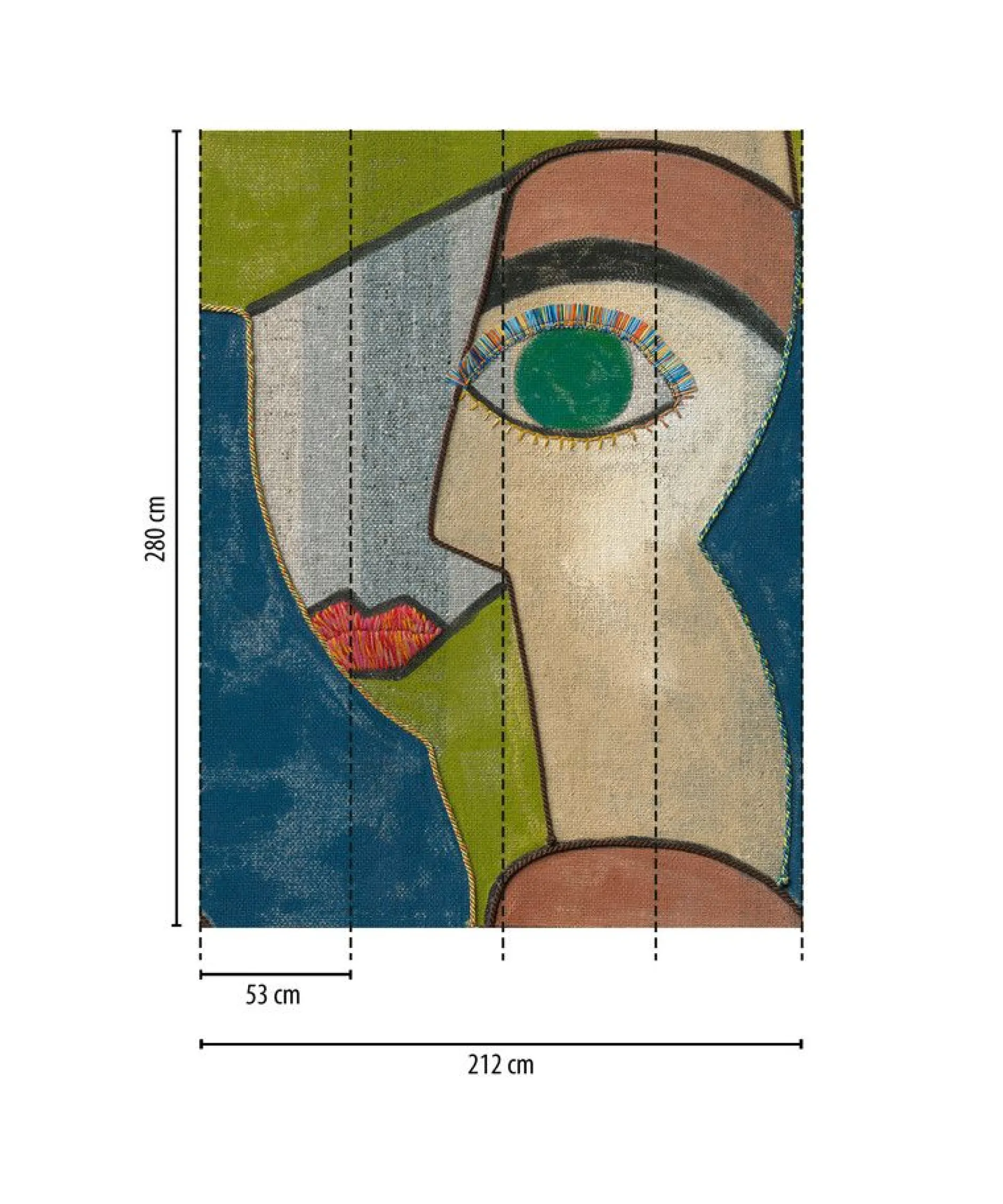 Tapete 'Pattern Grid' 212x280cm