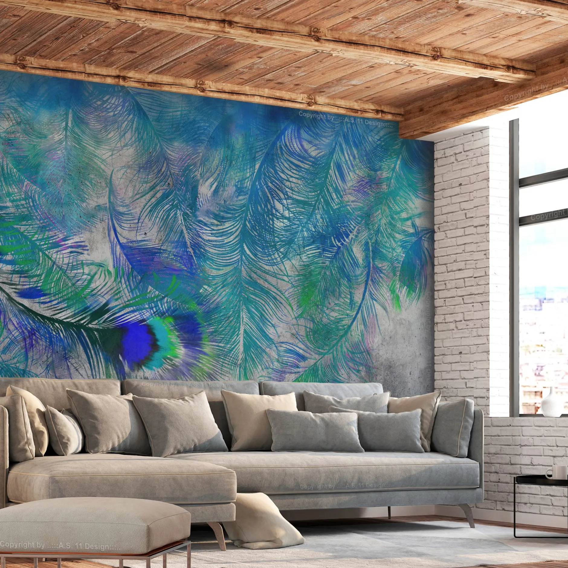 Tapete 'Peacock Feathers'