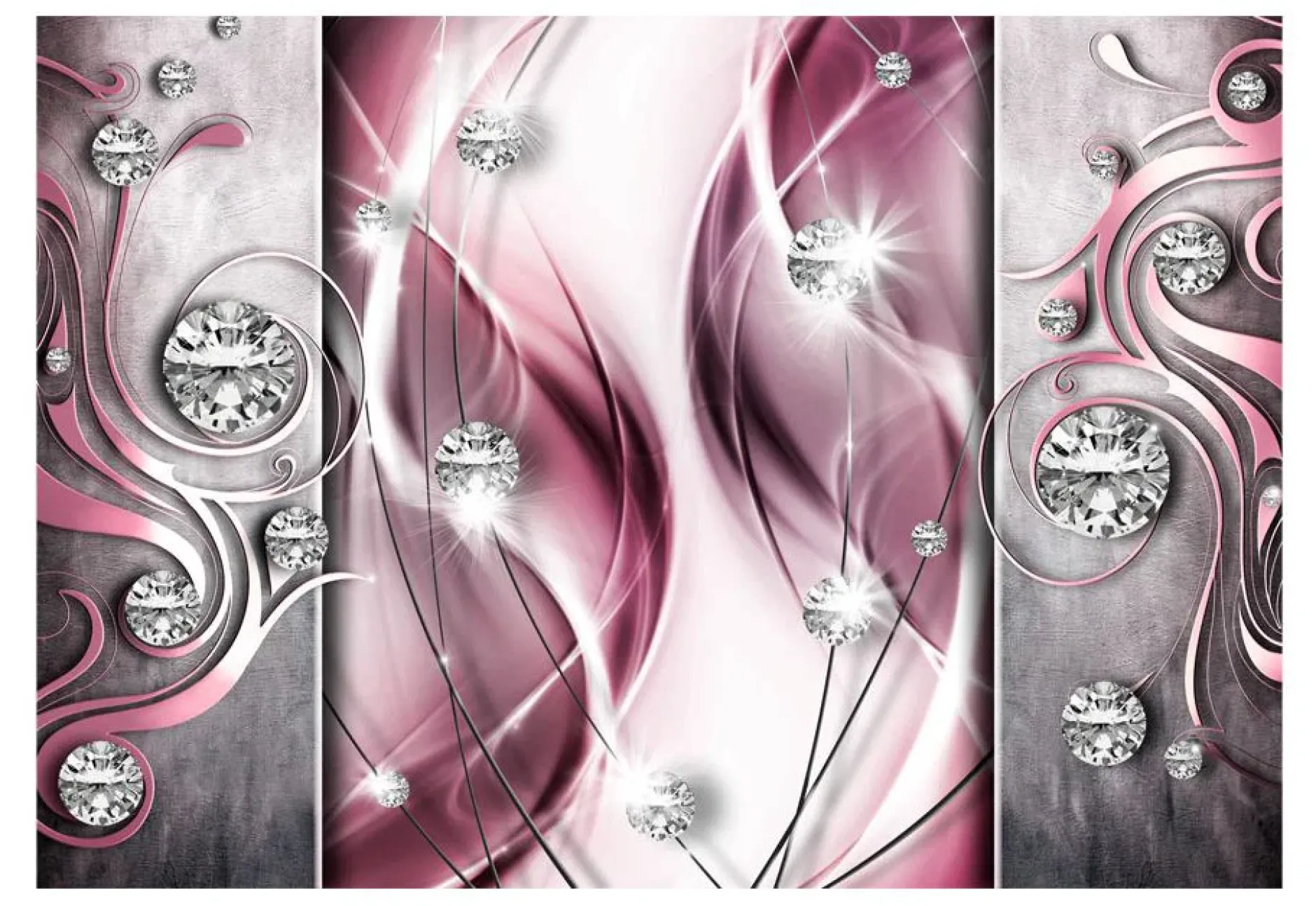 Tapete 'Pink and Diamonds'