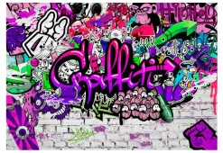 Tapete 'Purple Graffiti'