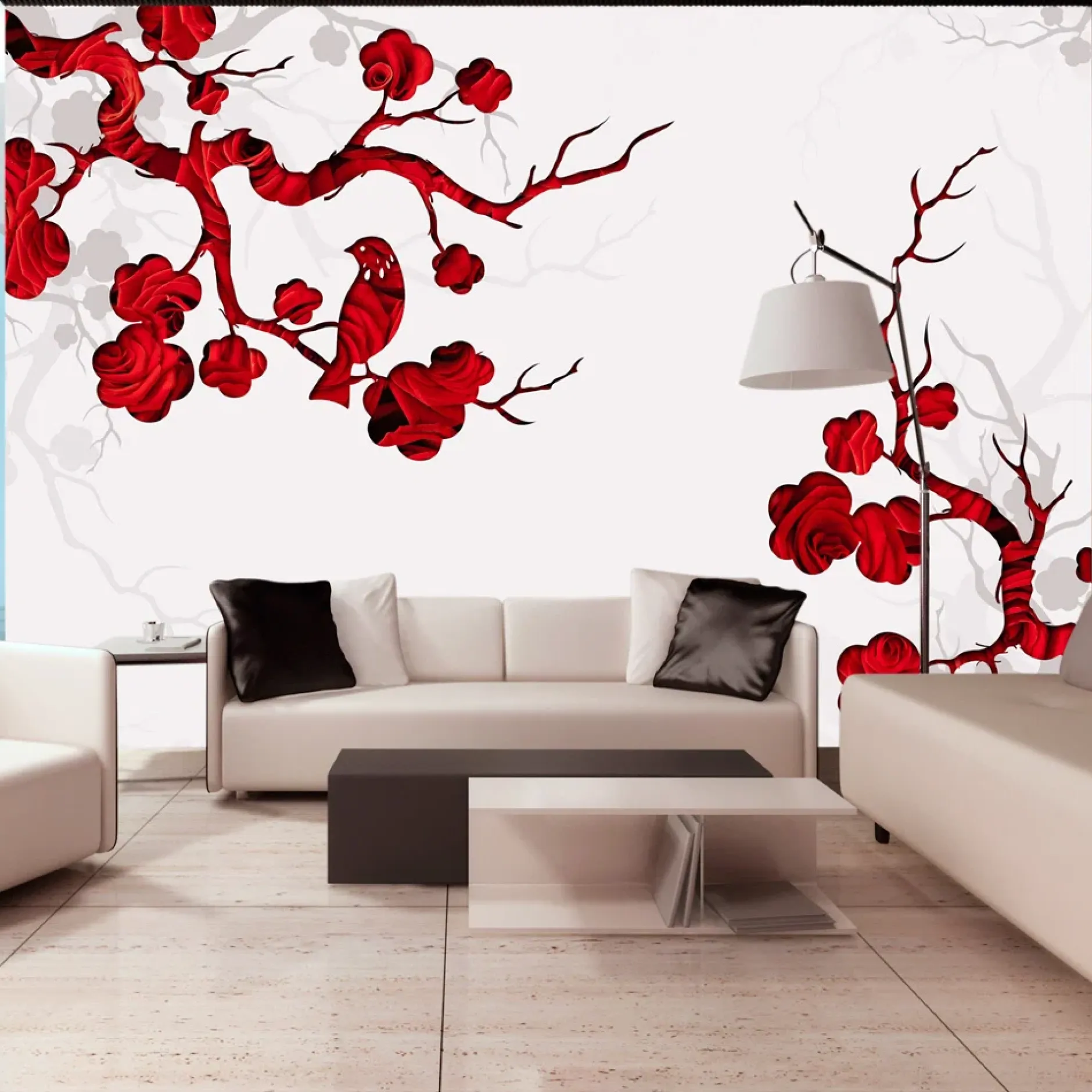 Tapete 'Red bush'