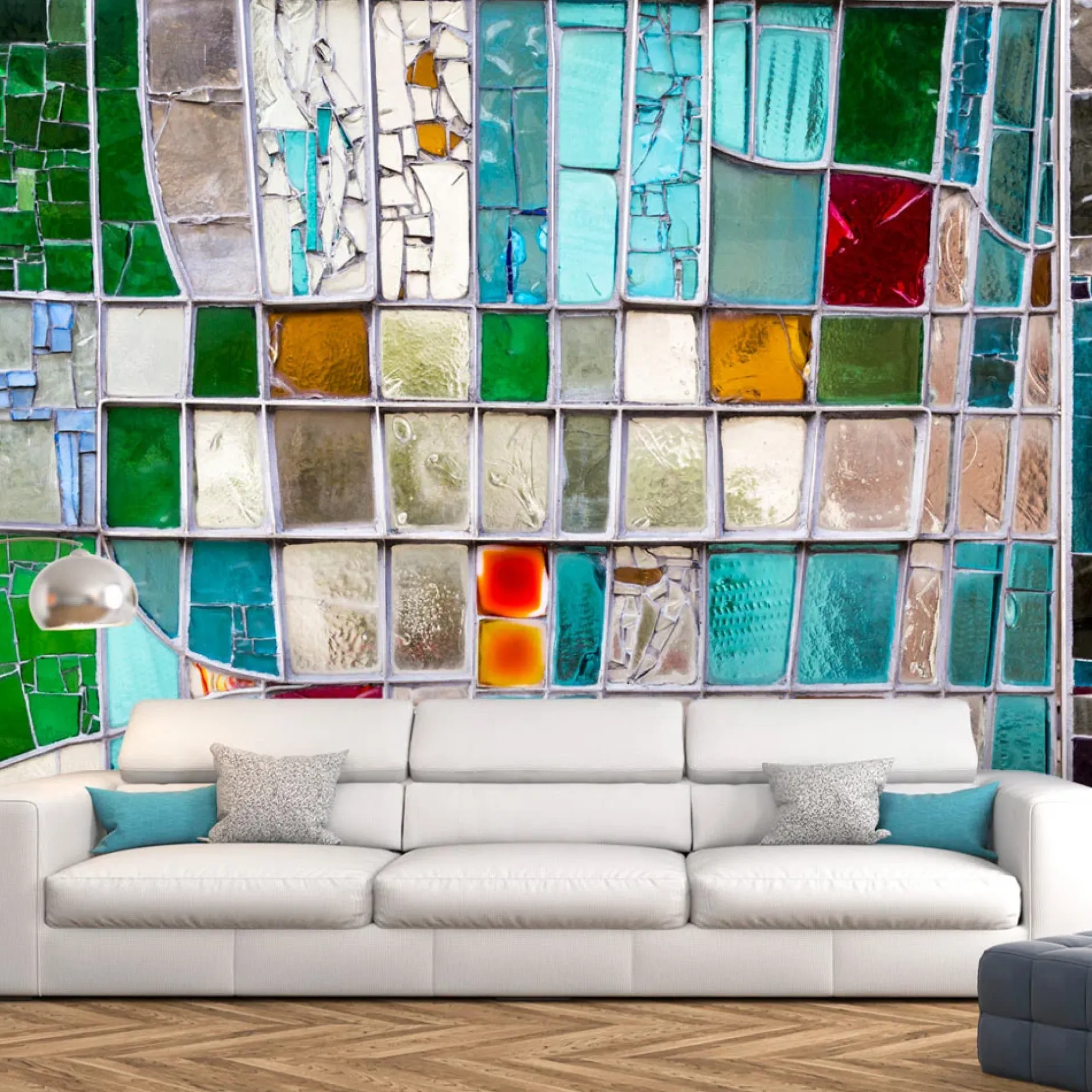 Tapete 'Sapphire Stained Glass'