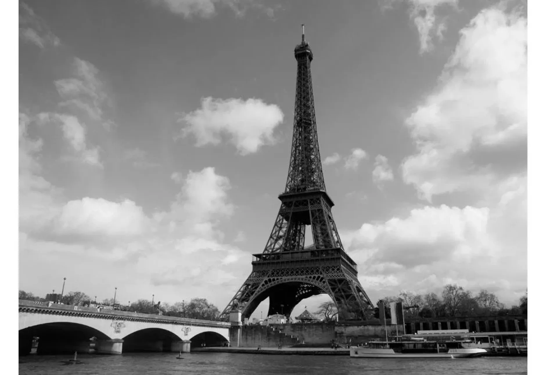 Tapete 'Seine und Eiffelturm'