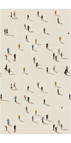 Tapete 'Social Distance' 159x280cm