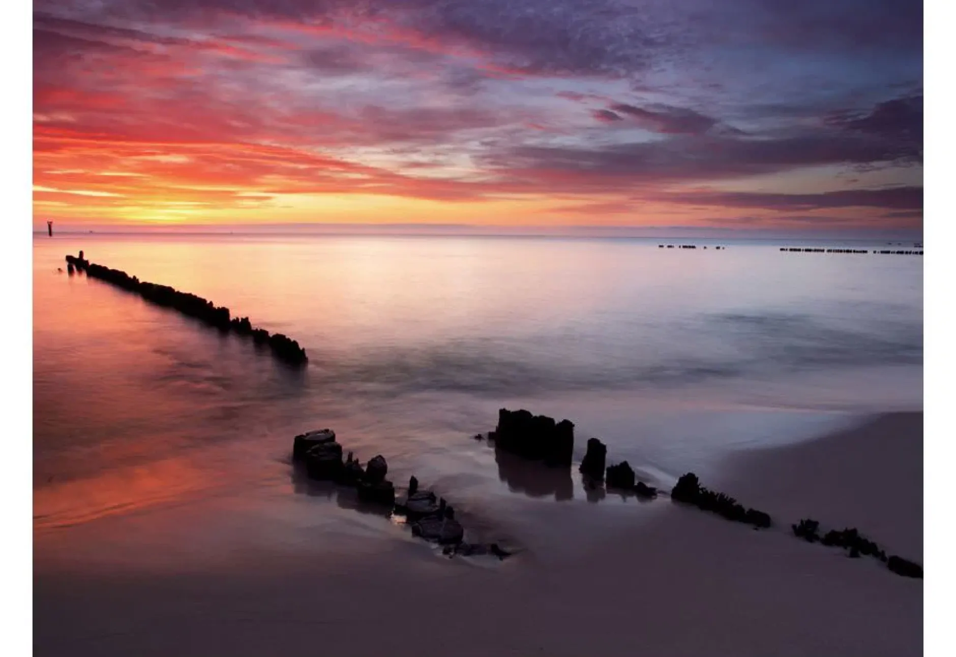 Tapete 'Sonnenaufgang an der Ostsee'