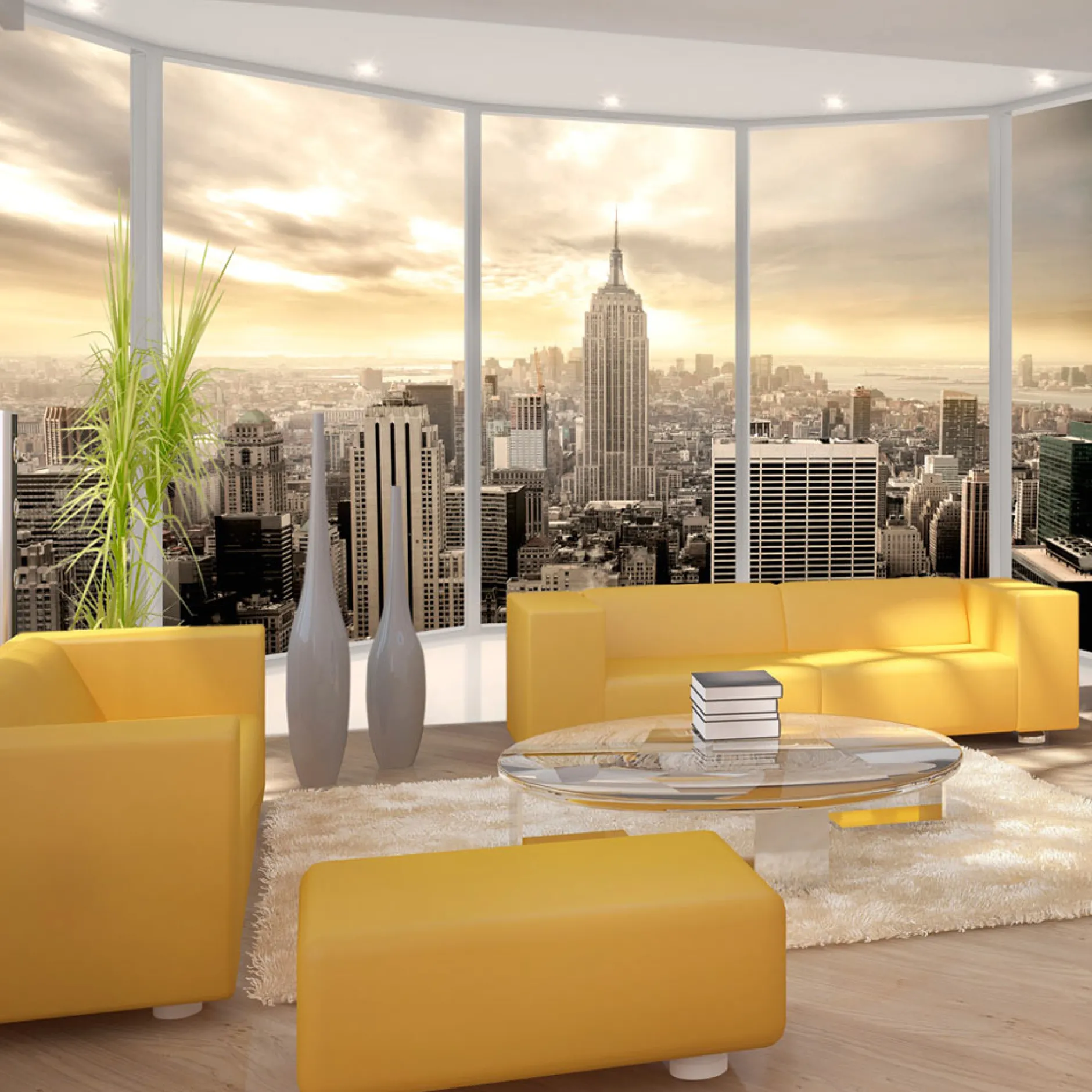 Tapete 'Sonniges Morgen in New York City'