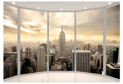 Tapete 'Sonniges Morgen in New York City'