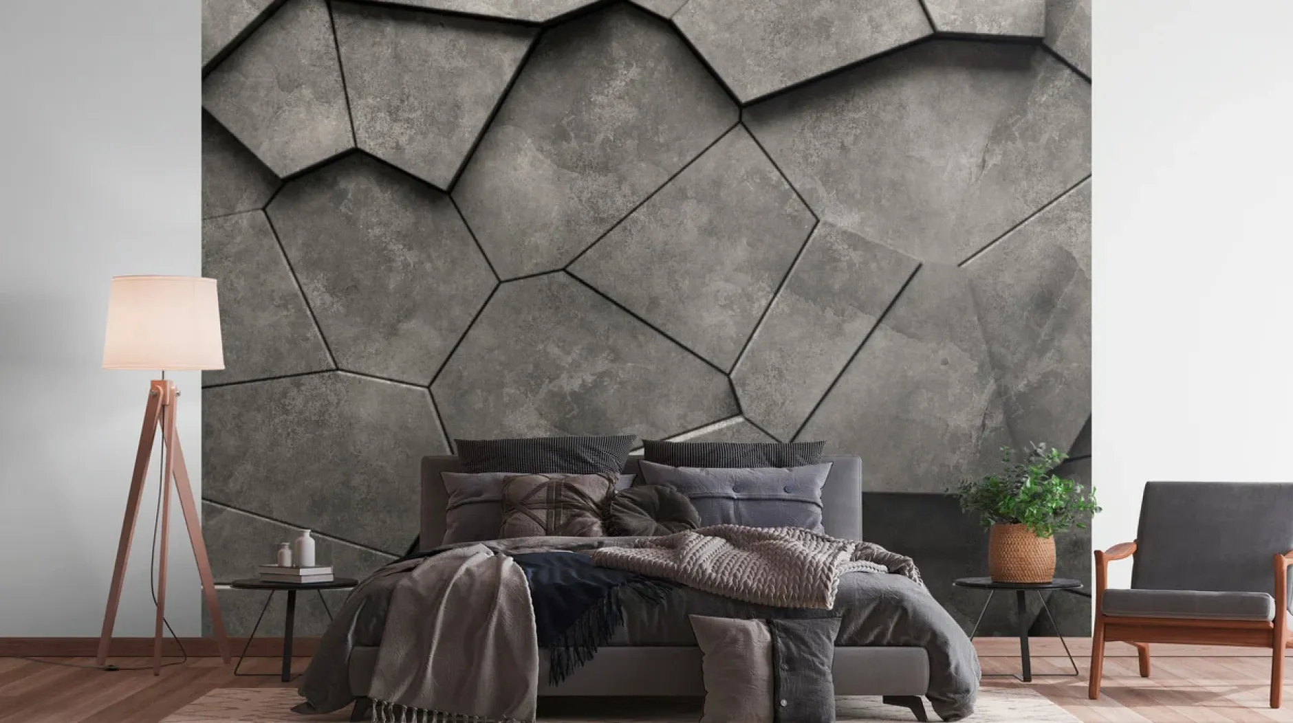 Tapete 'Stone Mosaic' 371x280cm