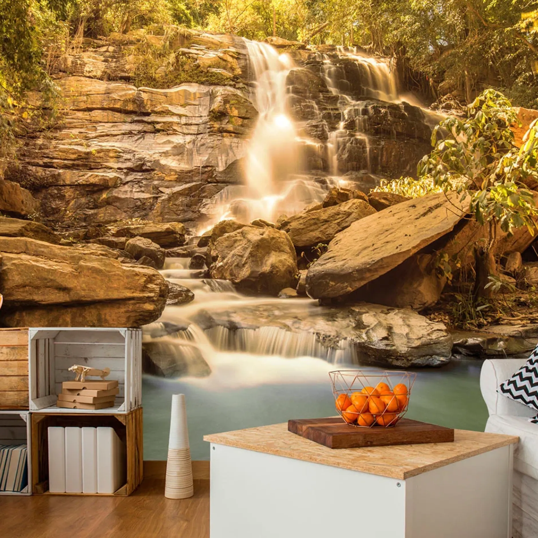 Tapete 'Sunny Waterfall'