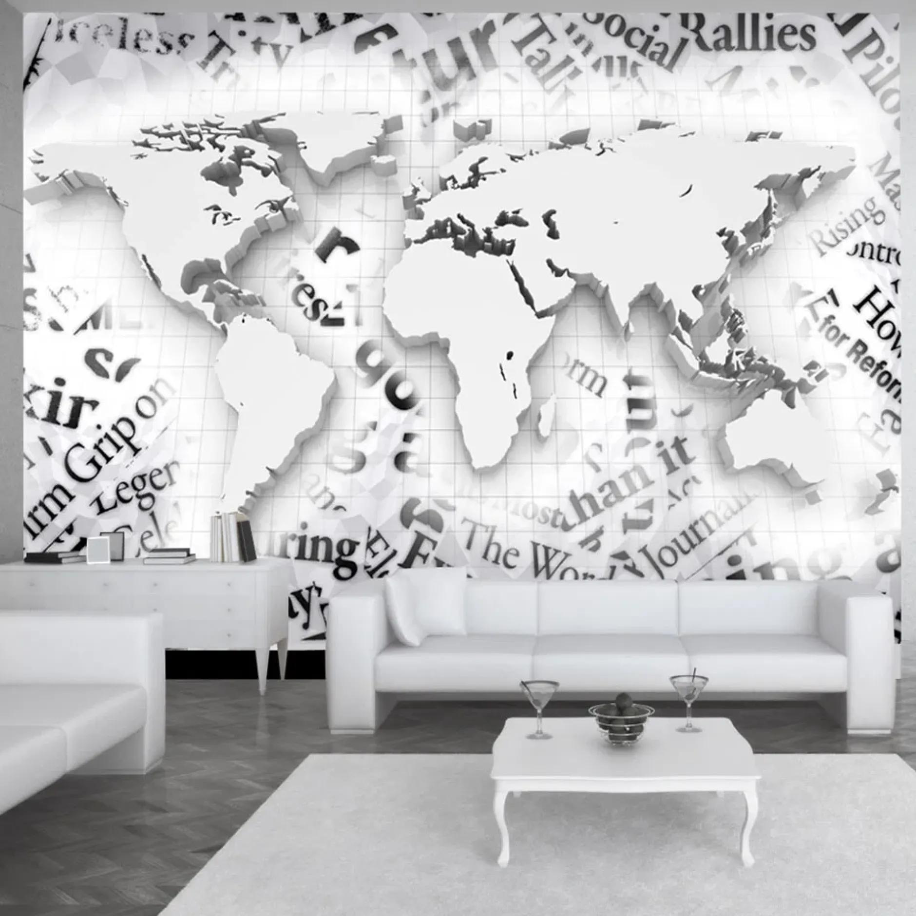 Tapete 'The world of newspapers'