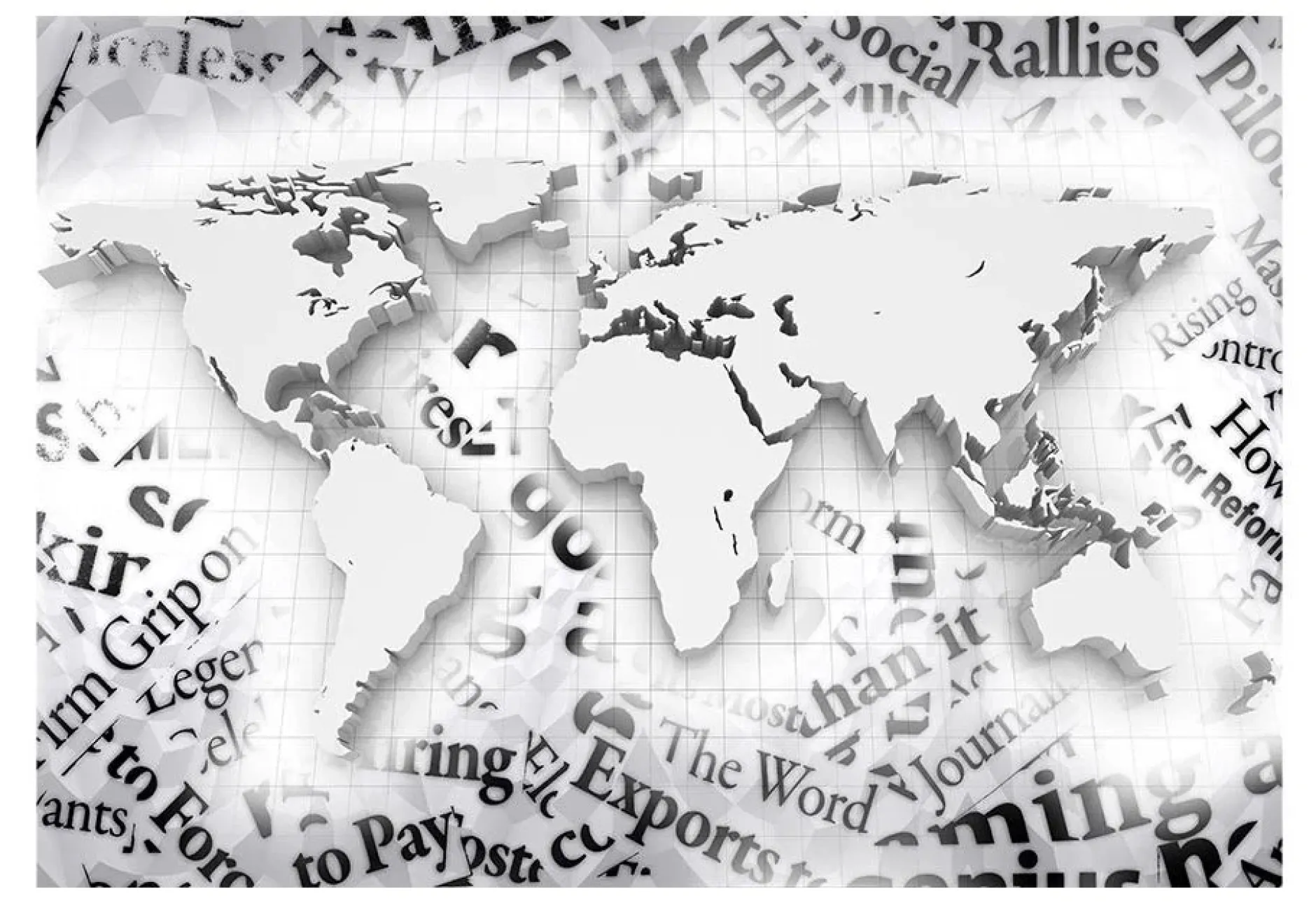Tapete 'The world of newspapers'