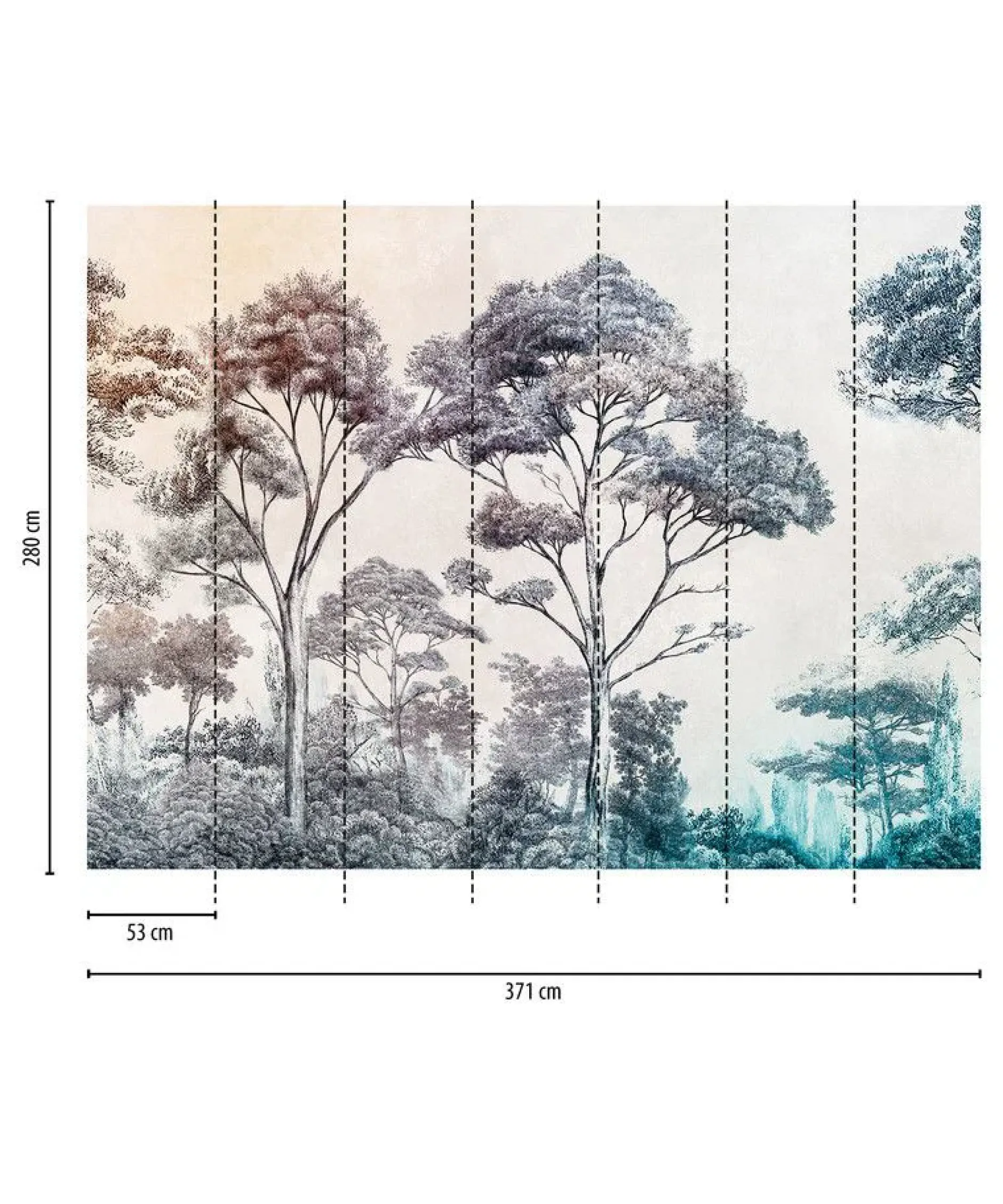 Tapete 'Tree Symphony' 371x280cm