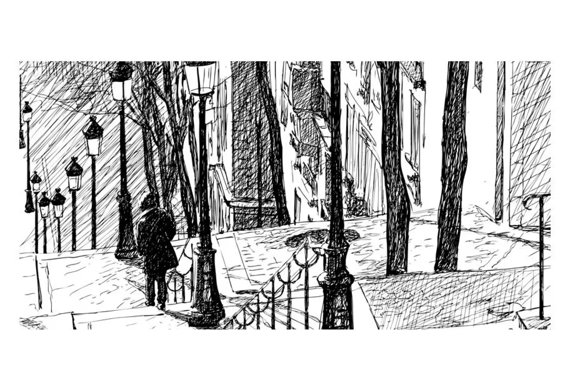 Tapete 'Treppe - Montmartre'