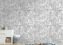 Tapete 'Urban Sketch' 159x280cm