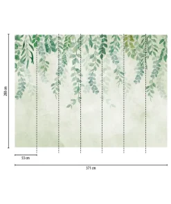 Tapete 'Verdant Drapes' 371x280cm