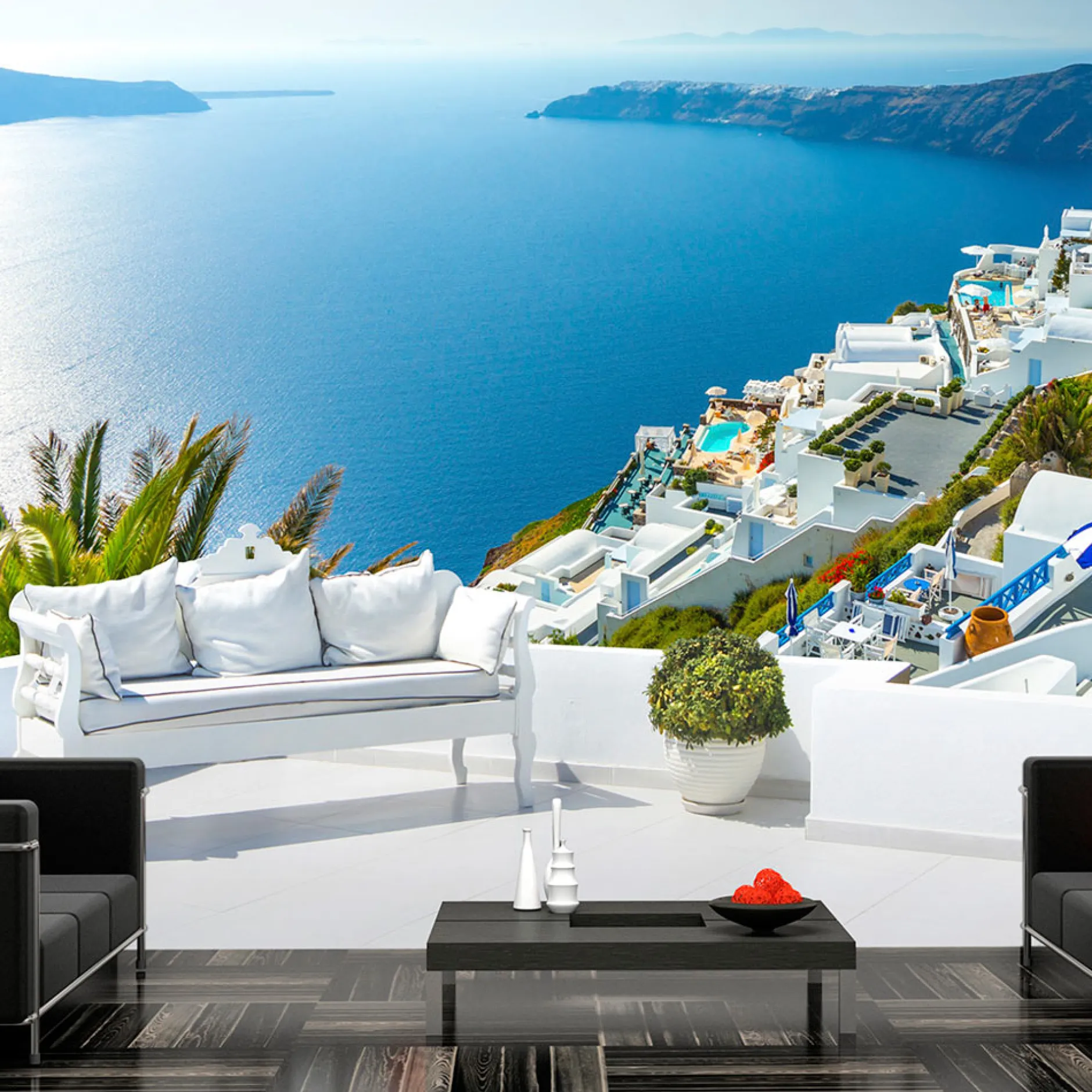Tapete 'View on Santorini'