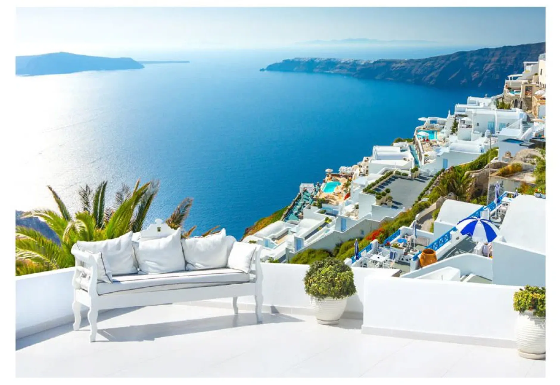 Tapete 'View on Santorini'