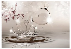 Tapete 'Water Drop Heart'
