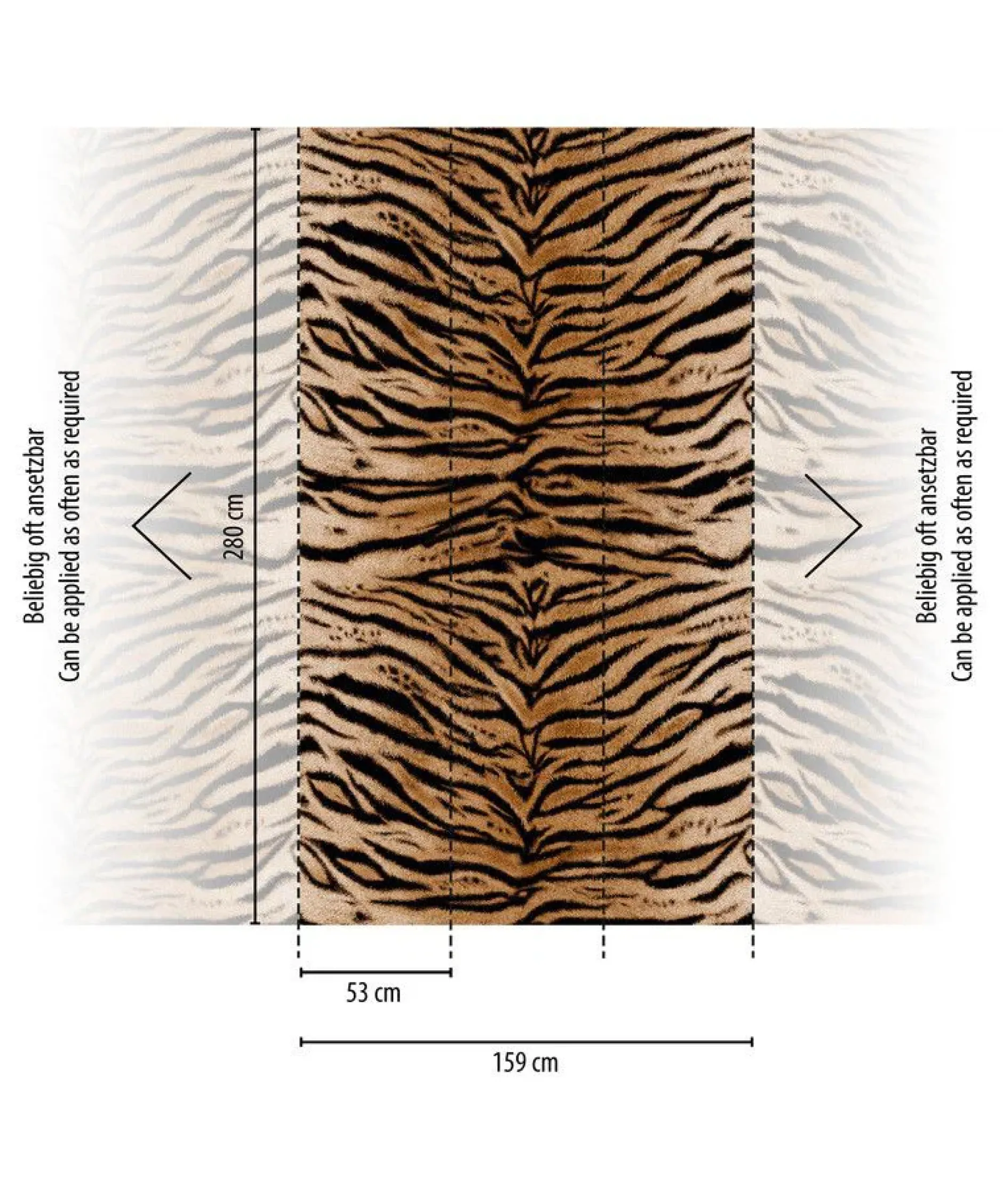 Tapete 'Wild Stripes' 159x280cm