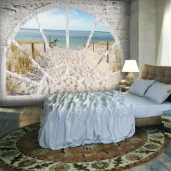 Tapete 'Window View - Beach'