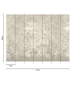 Tapete 'Woodland Grey' 371x280cm
