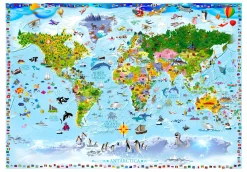Tapete 'World Map for Kids'