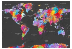 Tapete 'World Map: Synesthesia'