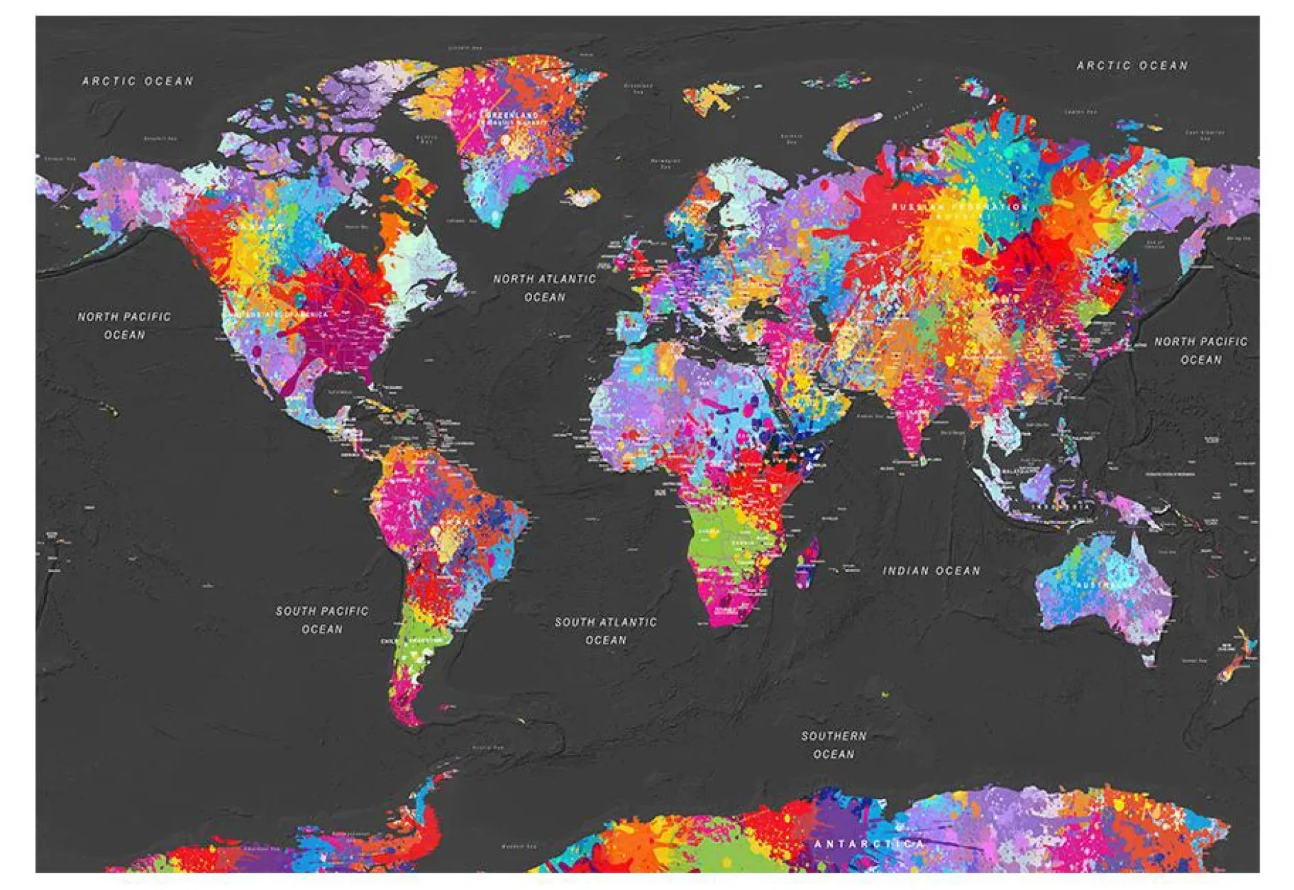 Tapete 'World Map: Synesthesia'