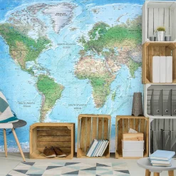 Tapete 'World Map: Traditional Cartography'