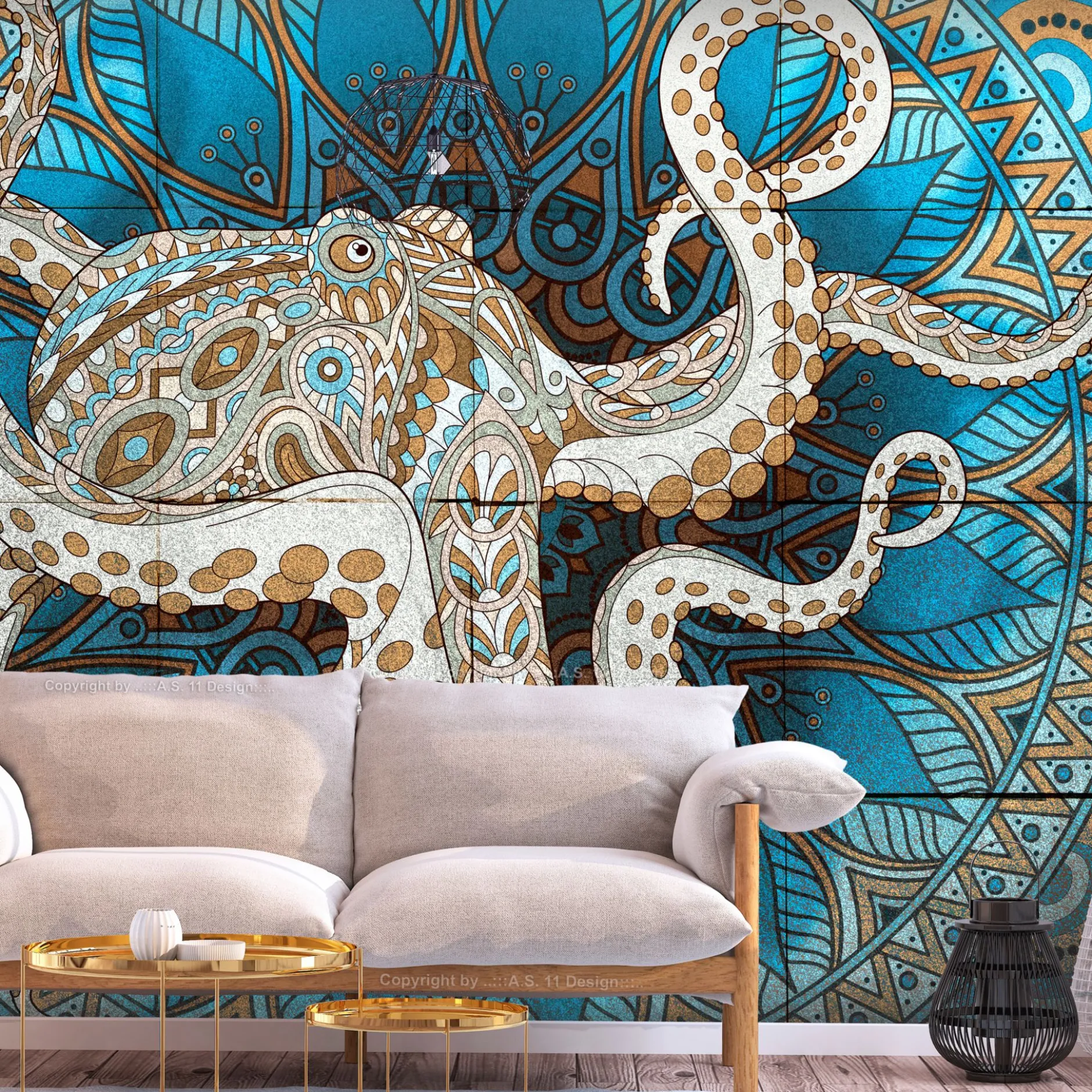 Tapete 'Zen Octopus'