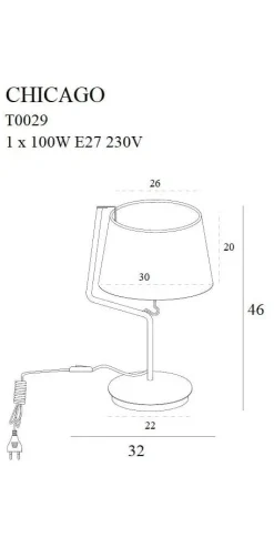 Tischlampe 'Chicago T1'