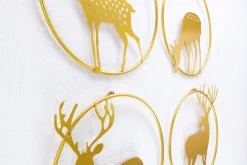 Wanddeko Metall 'A Deer's Life' 86x72x5,5cm