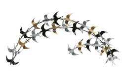Wanddeko Metall 'Ankunft der Schwalben' 128x60x9cm