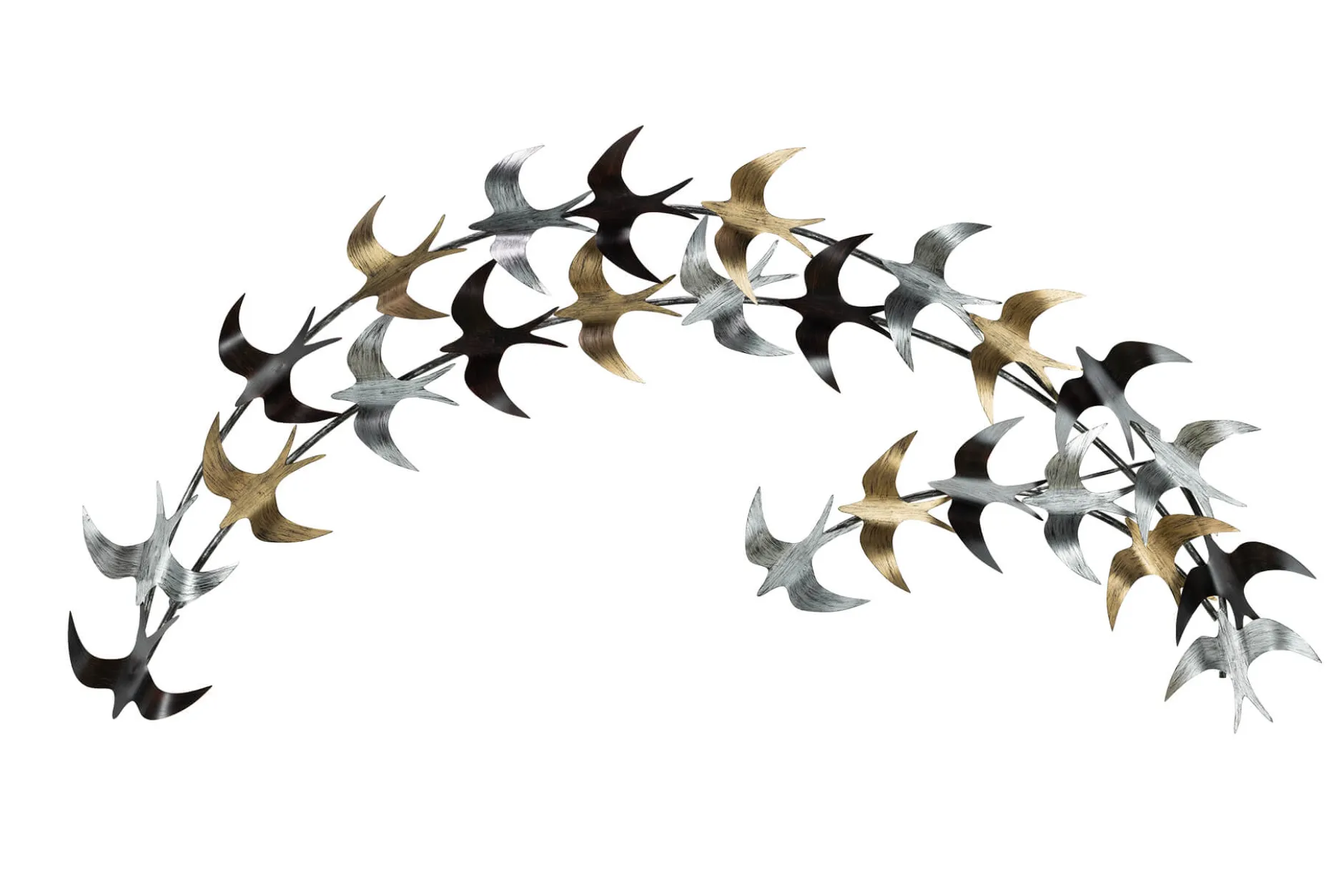 Wanddeko Metall 'Ankunft der Schwalben' 128x60x9cm
